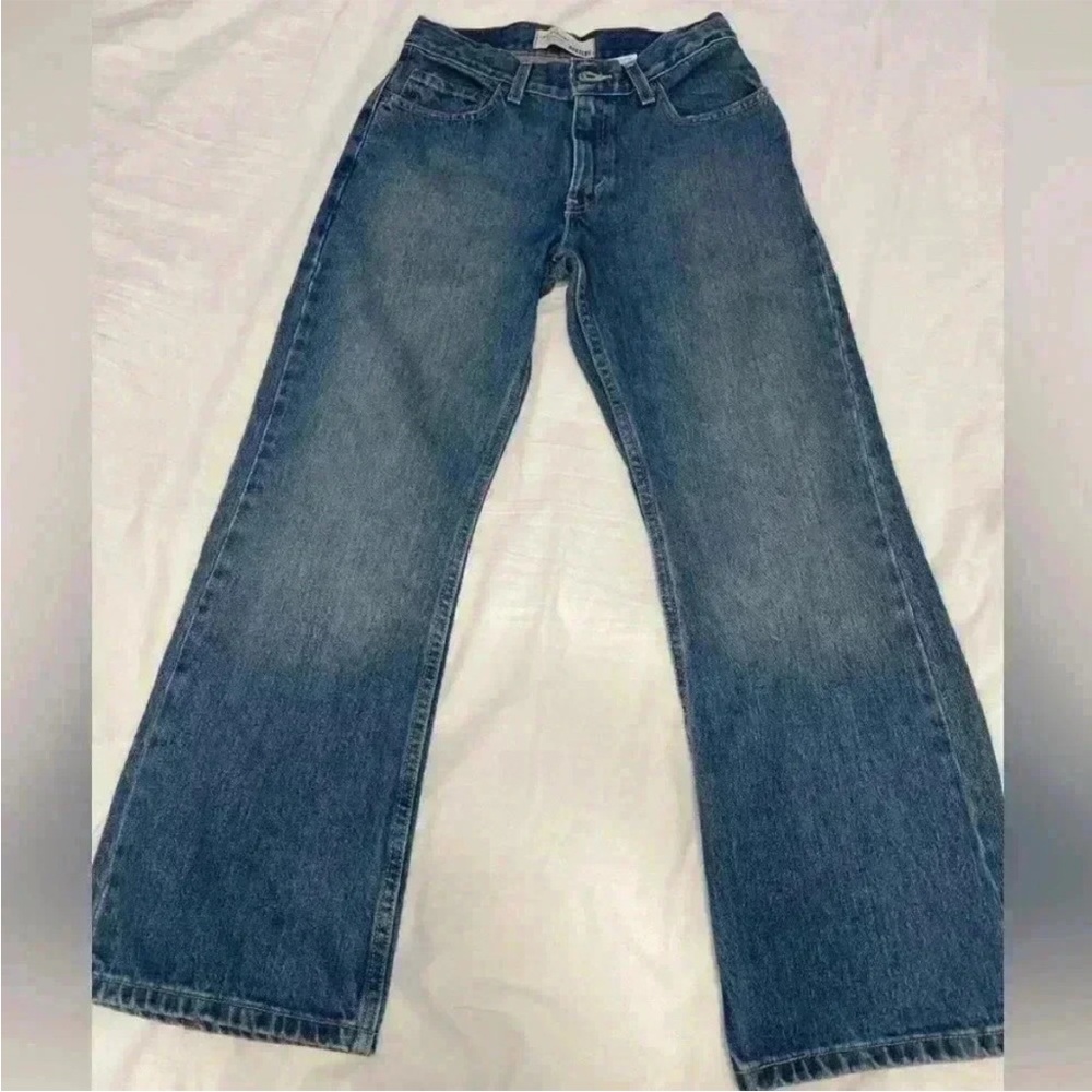 LEVI STRAUSS SIGNATURE Y2K Bootcut Jeans Medium Wash Classic Denim | Youth Sz 14 - Picture 7 of 8